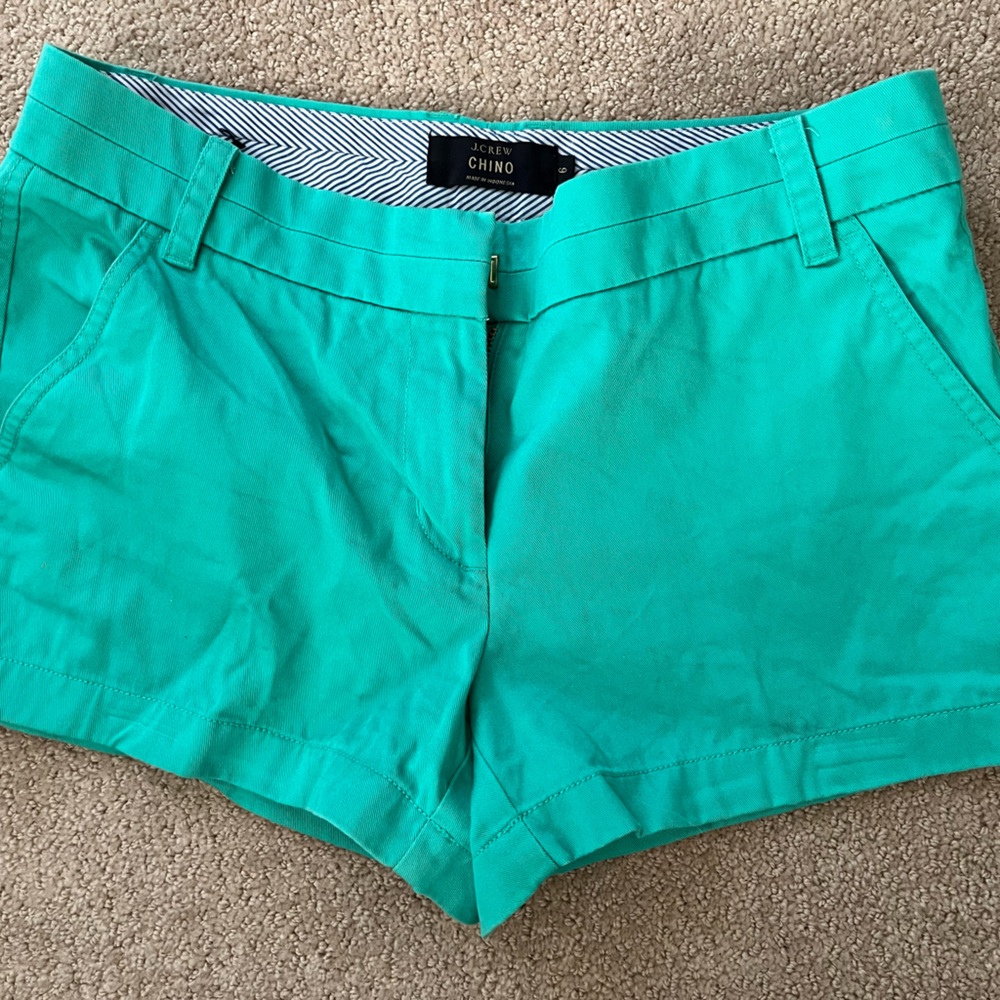 Teal J.Crew Chino shorts